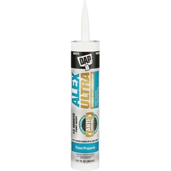 DAP ULTRA Series 7079818200 Advanced Sealant, White to Off-White, 24 hr Curing, >40 deg F, 10.1 fl-oz, Tube