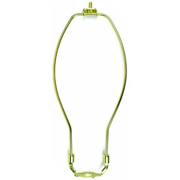 Jandorf 60122 Lamp Harp, 10 in L, Polished Brass Fixture