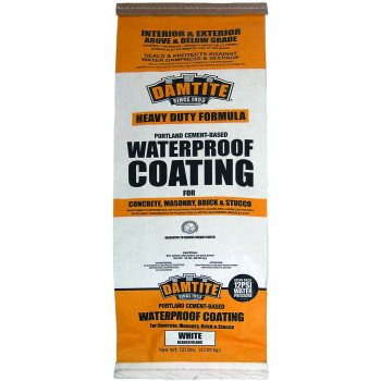 Damtite 01551 Foundation Coating, White, Powder, 50 lb Pail