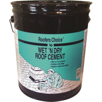 Henry Roofers Choice 16 RC016070 Roof Cement, Black, Liquid, Paste, 4.75 gal Pail