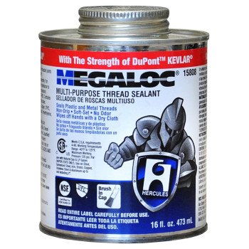 Hercules Megaloc 15808 Thread Sealant, 16 oz, Can, Liquid, Paste, Blue