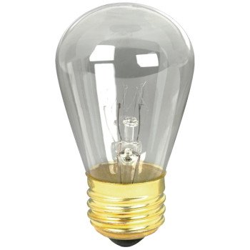 Feit Electric 11S14/4-130 Incandescent Bulb, 11 W, S14 Lamp, E26 Medium Lamp Base, 40 Lumens, 2700 K Color Temp