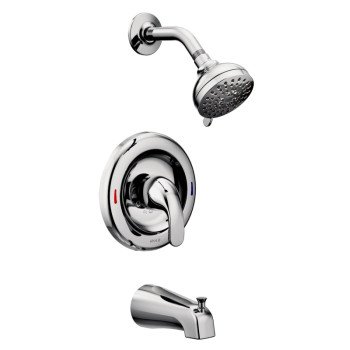 Moen Adler L82839 Tub and Shower Faucet, 1.75 gpm Showerhead, 1 Spray Settings, Diverter Tub Spout, 1-Handle