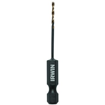 IRWIN 1871021 Impact Drill Bit, 1/16 in Dia, 2-1/2 in OAL, Spiral Flute, 1/4 in Dia Shank, Hex Shank