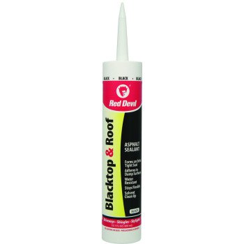 Red Devil 0636 Blacktop Repair Sealant, Paste, Black, Solvent, 10.1 fl-oz Cartridge