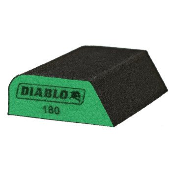 Diablo ENDURA-BOND DFBCOMBUFN01G Dual Edge Sanding Block, 4 in L, 2-1/2 in W, 180 Grit, Ultra Fine