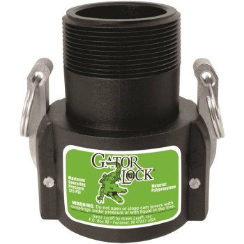 Green Leaf 200B/GLP200BNL Cam Lever Coupling, 2 in, Female x MNPT, Glass Filled Polypropylene