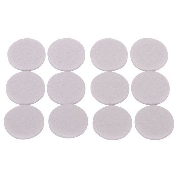 ProSource FE-50223-PS Furniture Pad, Felt Cloth, White, 7/8 in Dia, 5/64 in Thick, Round