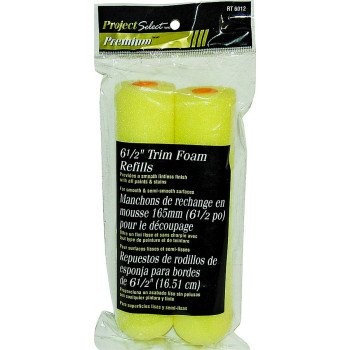 Linzer RT6012 Paint Roller Cover, 3/8 in Thick Nap, 6-1/2 in L, Foam Cover