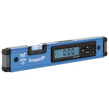 Empire Level True Blue Series E105.16 Digital Box Level, 16 in L, 2-Vial, Non-Magnetic, Aluminum