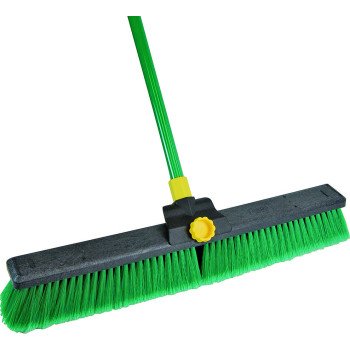 Quickie Super Bulldozer 00628 Push Broom, Polypropylene Bristle, Steel Handle