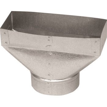 Imperial GV0705-C Wall Register Boot, 4 in L, 12 in W, 6 in H, Galvanized