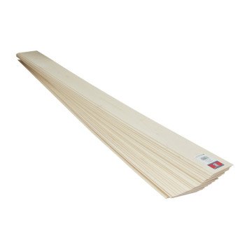 Midwest Products 5003 Basswood Sheet, 36 in L, 4 in W, 3/32 in Thick