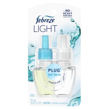 febreze LIGHT PLUG 66154 Air Freshener Refill, 0.87 fl-oz, Sea Spray, 50 days-Day Freshness