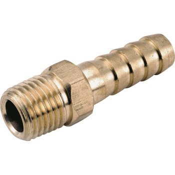 Anderson Metals 129 Series 757001-0304 Hose Adapter, 3/16 in, Barb, 1/4 in, MPT, Brass