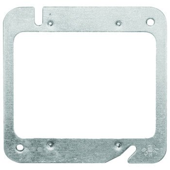 Hubbell 52C00BAR Box Cover, 4 in L, 4 in W, Square, Metal, Silver, Galvanized