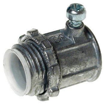 Hubbell SCZI050 EMT Connector, 1/2 in Screw, Zinc