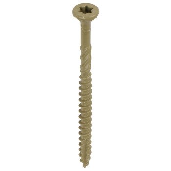 GRK Fasteners 20903 Deck Screw, #9 Thread, 3 in L, Coarse Thread, Countersunk Head, Star Drive, Steel, Polymer