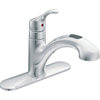 Moen Renzo Glacier CA87316C Kitchen Faucet, 1.5 gpm, 1-Faucet Handle, Stainless Steel, Chrome Plated, Deck Mounting