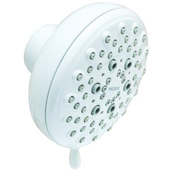 Moen Banbury Series 23045W Shower Head, 1.75 gpm, 1/2 in Connection, IPS, 5 in Dia