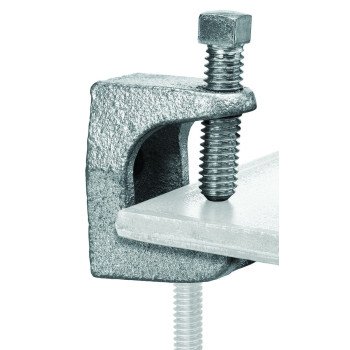 SuperStrut Z500-25 Beam Clamp, Iron, Silver, Electro-Plated