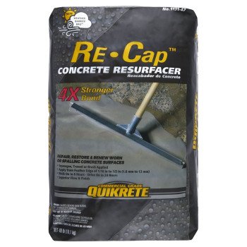 Quikrete Re-Cap 1131-47 Concrete Resurfacer, Granular Solid, Gray to Gray Brown, 40 lb Bag