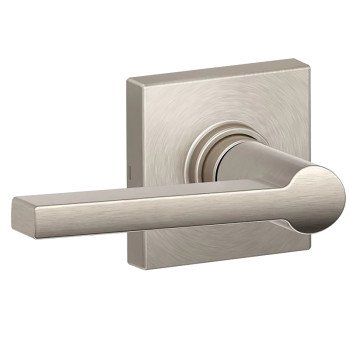 Schlage J Series J10 SOL 619 COL Passage Lever, Mechanical Lock, Satin Nickel, Metal, Residential, 3 Grade