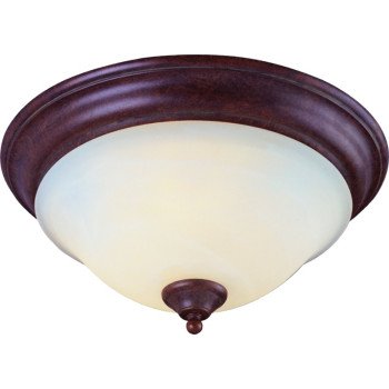 Boston Harbor BRT-ATE1013-RB Three Light Flush Mount Ceiling Fixture, 120 V, 60 W, 3-Lamp, A19 or CFL Lamp