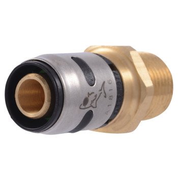 SharkBite EvoPEX K120A Adapter, 1/2 in, Push-Fit x MPT, 160 psi Pressure