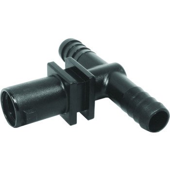 Green Leaf Y8231009 Dry Boom Nozzle Body Tee, 1/2 in, Quick x Hose Barb, 7 psi Pressure, EPDM Rubber