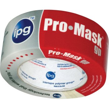 IPG 5103-2/91394 Masking Tape, 60 yd L, 1.87 in W, Smooth Crepe Paper Backing, Beige