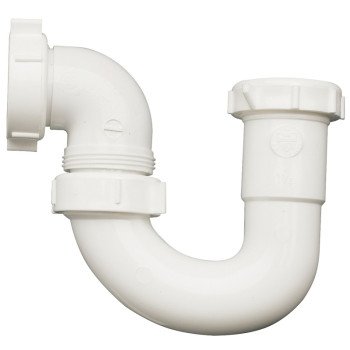 Plumb Pak PP951PVC S-Trap, 1-1/2 in, IPS, Plastic, White, SCH 40 Schedule