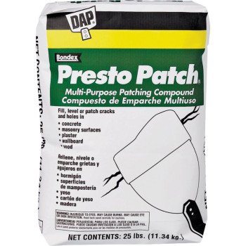 DAP Presto Patch 58552 Patching Compound, White, 25 lb Bag