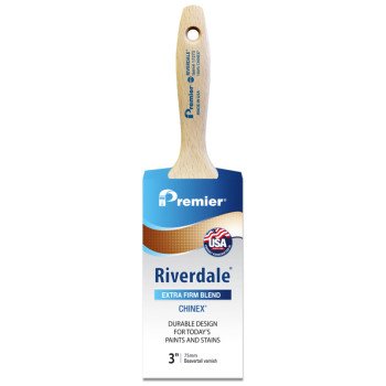 Premier Riverdale 17273 Paint Brush, 3 in W, Beavertail Varnish Brush, 3-3/16 in L Bristle, Chinex Bristle