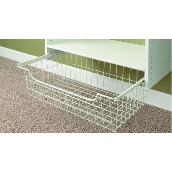 Easy Track 1308 Wire Basket, 8 in OAH, 14 in OAL, 24 in OAW, Steel, Powder-Coated