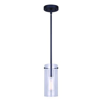 Canarm JONI IPL759A01BK Pendant Light, 120 V, 100 W, 1-Lamp, Type A Lamp, Metal Fixture, Black Fixture