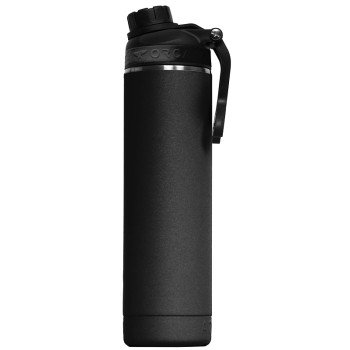 Orca ORCHYD22BK/BK/BK Hydration Bottle, 22 oz, 18/8 Stainless Steel, Black, Powder-Coated