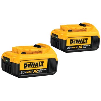 DEWALT Premium XR Series DCB204-2 Rechargeable Battery Pack, 20 V Battery, 4 Ah