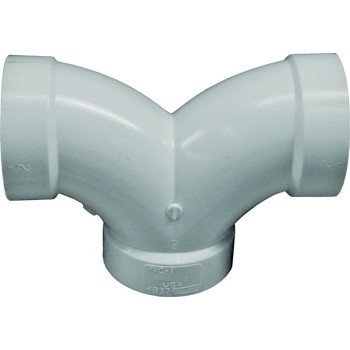 Genova 700 Series 70726 Double Pipe Elbow, 2 in, Hub, 90 deg Angle, PVC, SCH 40 Schedule