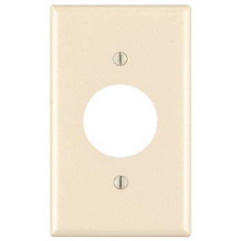 Leviton 78004 Single Receptacle Wallplate, 4-1/2 in L, 2-3/4 in W, 1 -Gang, Thermoset, Light Almond, Smooth