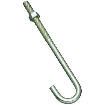 National Hardware 2195BC Series N232-967 J-Bolt, 3/8-16 Thread, 3 in L Thread, 7 in L, 225 lb Working Load, Steel, Zinc