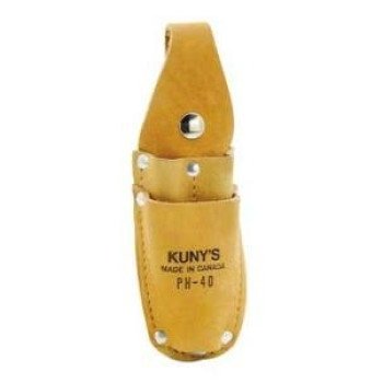 Kuny's Tool Works Series PH40 Pen/Pencil Holder, 2-Pocket, Leather, Tan, 2-3/4 in W, 7-3/4 in H