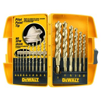 DEWALT DW1956 Drill Bit Set, High Performance, 16-Piece, Steel, Ferrous Oxide