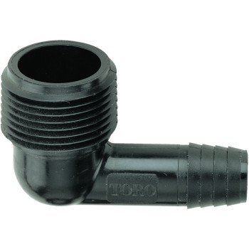 Toro 53271 Elbow, 3/8 x 3/4 in Connection, Barb x MNPT, Plastic