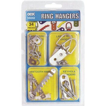 Hillman 59242 Picture Hanger Kit, Steel, Zinc