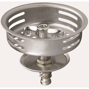 Plumb Pak PP820-34 Basket Strainer with Twist-N-Lock Post, Stainless Steel, For: Keeney 1433 Sink