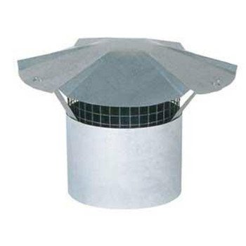 Imperial GV0598 Rain Cap with Arrestor, 6 in Dia, Galvanized Steel