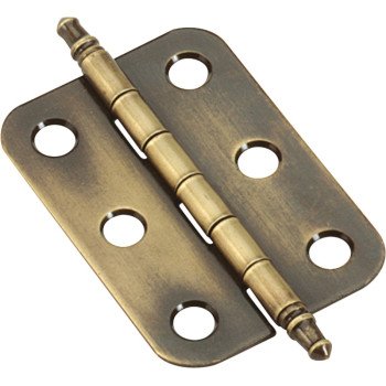 Amerock BPR2355AE Minaret Tip Hinge, Steel, Antique Brass, Flush Mounting