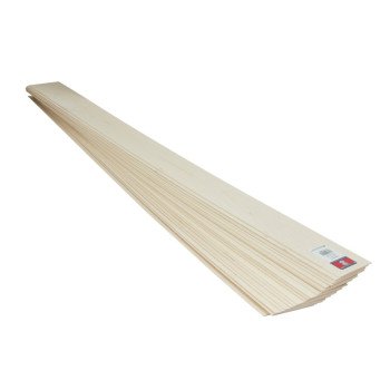 Midwest Products 5004 Basswood Sheet, 36 in L, 4 in W, 1/8 in Thick