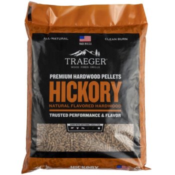 Traeger PEL319 Pellet, Hickory, Wood, 20 lb Bag